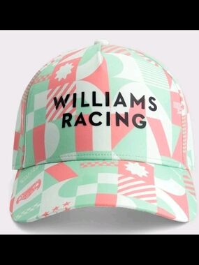 Puma Williams Racing Mint Green & Coral Patterned Cap